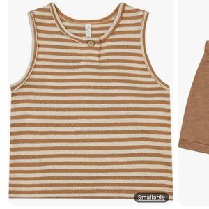 Rylee & Cru stripped tan camel tank top 18-24 months